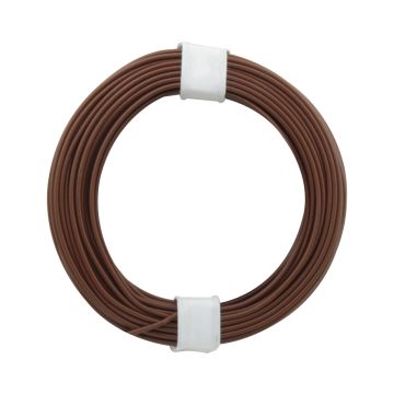 Donau Elektronik Montagedraad Flexibele kern LiY - 0.14mm² - bruin - 10m (DO118-8)