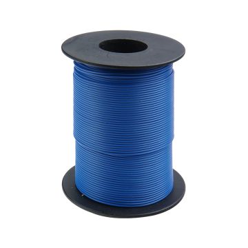 Donau Elektronik Montagedraad Flexibele kern LiY - 0.14mm² - blauw - 100m (DO119-12)