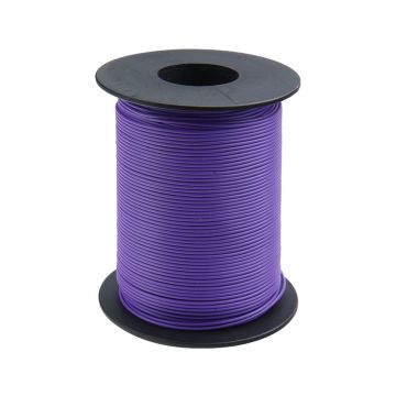 Donau Elektronik Montagedraad Flexibele kern LiY - 0.14mm² - paars - 100m (DO119-16)