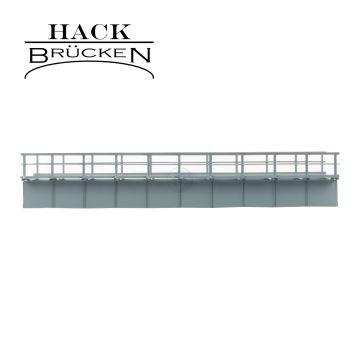 Hack Brücken Plaatligger brug - Enkelspoor T036 - Grijs - 36cm - H0 / 1:87 (60050)