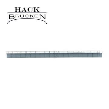Hack Brücken Plaatligger brug - Enkelspoor T72 - Grijs - 72cm - H0 / 1:87 (12310)