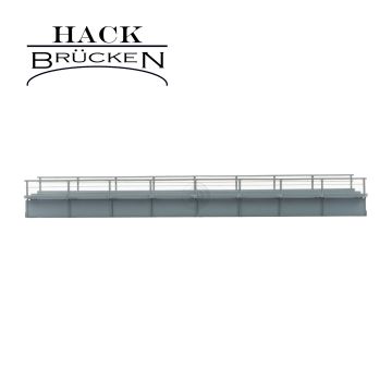 Hack Brücken Plaatligger brug - Dubbelspoor T30-2 - Grijs - 30cm - H0 / 1:87 (12220)