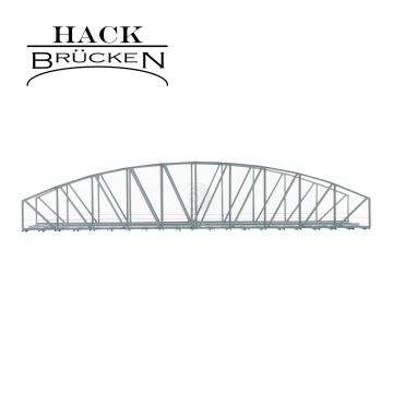 Hack Brücken Boogbrug - Dubbelspoor B46-2 - Grijs - 46cm - H0 / 1:87 (13330)
