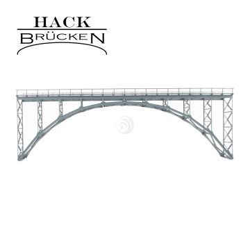 Hack Brücken Hoge boogbrug - Dubbelspoor HK60-2 - Grijs - 60cm - H0 / 1:87 (15200)