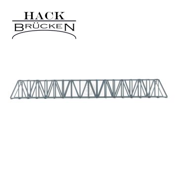 Hack Brücken V-Ligger Vakwerkbrug - Enkelspoor K81 - Grijs - 81cm - H0 / 1:87 (11600)