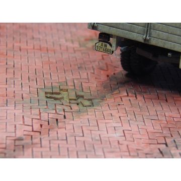 Juweela FLEXYWAY straatsteen segment visgraat - Rood - 8x - 0 / 1:43,5 (JW24119)