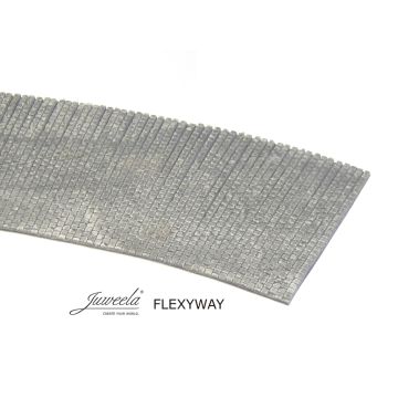 Juweela Oude stad kinderkopjes bocht - Flexyway - 1xR30cm - H0 / 1:87 (JW28265)