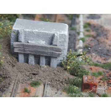 Juweela Tegels 40 x 40 Flexyway - Licht grijs - 1 Segm. - H0 / 1:87 (JW28279)