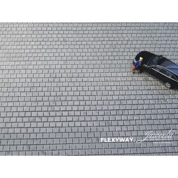 Juweela Tegels 40 x 40 Flexyway - Donker grijs - 1 Segm. - H0 / 1:87 (JW28281)