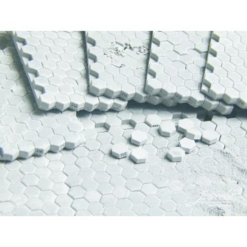 Juweela PLATEN MET 6 KANTIGE STENEN - GRIJS - 0.50 x 6.80 x 3.90 cm - 1:32 / 1:35 (JW23401)