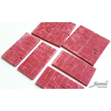 Juweela PLAAT BAKSTEEN BESTRATING - STEEN ROOD - 0.40 x 6.10 x 3.10 cm - 1:32 / 1:35 (JW23403)