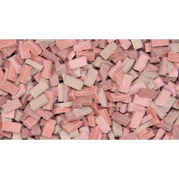 Juweela Bakstenen (NF) - gemixte rode steen - 0.72 x 0.36 x 0.18 cm - 1:32 / 1:35 (JW23033)