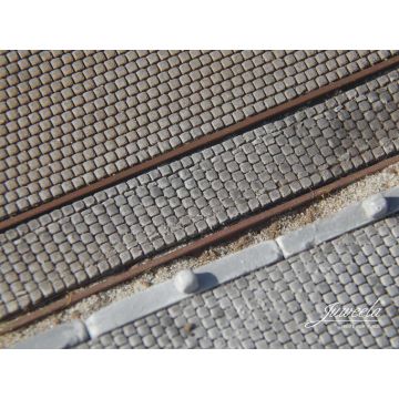 Juweela FLEXYWAY TRACK RUIMTE Kasseistrook tussen de rails - L ca. 32cm - TT / 1:120 (JW21307)