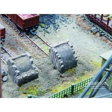 Juweela stootblok van houten balken - hout - 2 x - N / 1:160 (JW21616)