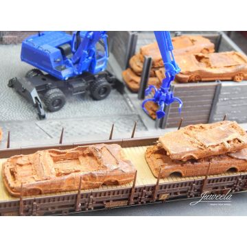Juweela Sloop auto's - Roestig - 6x - H0 / 1:87 (JW28168)