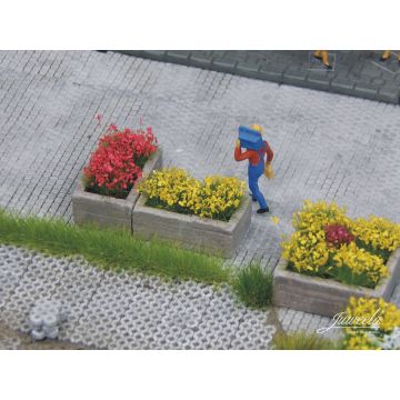 Juweela Kleine houten plantenbakken - 10x - H0 / 1:87 (JW28248)