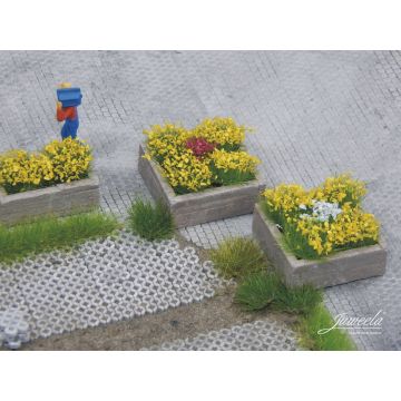 Juweela Grote houten plantenbakken - 10x - H0 / 1:87 (JW28250)