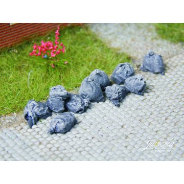 Juweela Afval zakken  - Antraciet - 50x - H0 / 1:87 (JW28316)