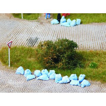 Juweela Afval zakken  - Blauw - 50x - H0 / 1:87 (JW28318)