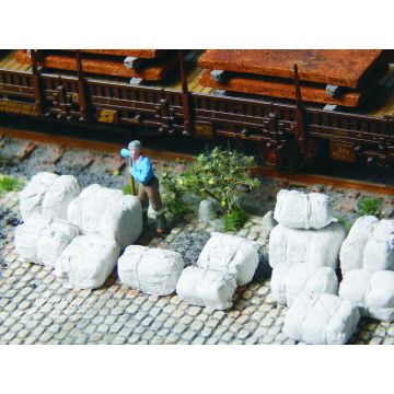 Juweela Grondstof balen - Wit - 40x - H0 / 1:87 (JW28326)