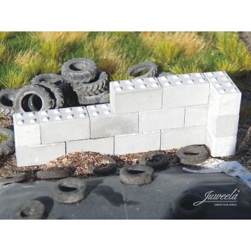 Juweela Betonblokken noppen 20x8 NOPS - 10x - H0 / 1:87 (JW28330)
