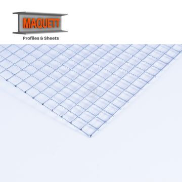 Maquett Metaal plaat - RVS gaas 6,0mm  - 140x200x1.45mm (820-15)