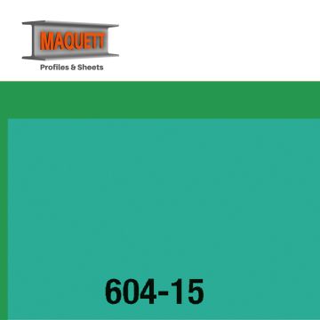 Maquett PVC plaat - Folie - Transparant groen - 194x320x0,10mm (604-15)