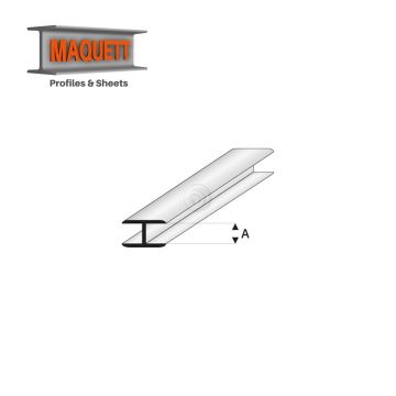 Maquett Styreen profielen - Platte-verbinding - Lengte: 330mm - Wit - 1,5mm/0.06" (450-52-3-v)