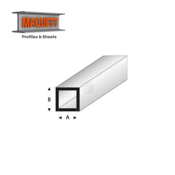 Maquett Styreen profielen - Vierkante buis - Lengte: 330mm - Wit - 5,0x7,0mm/0.197x0.275" (420-56-3-v)
