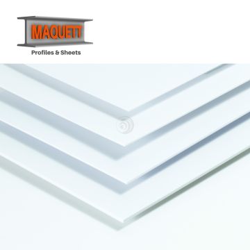 Maquett Styreen plaat - Wit - 194x320x0.3mm (601-01)