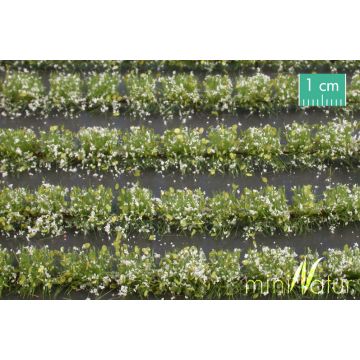 Mininatur Bloemenveld strepen - Wit  - ca. 210cm - H0 / TT (767-21)