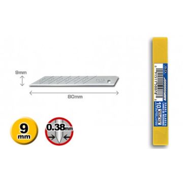 OLFA 30° afbreekmessen - voor SAB-10 - 9mm - 10x (SAB-10B)