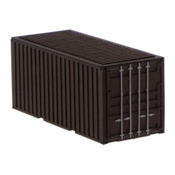 Unique Laser-Cut Bouwpakket - 20ft Container - bruin - L: 70mm x B: 28mm x H: 30mm - H0 / 1:87 (10-0004-04D)