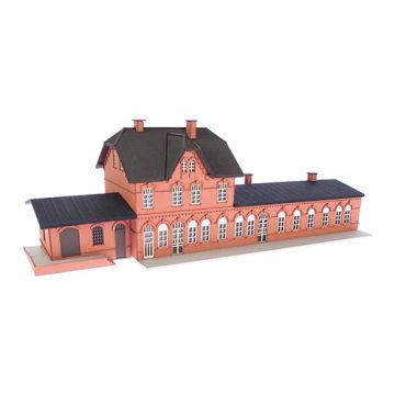 Unique Laser-Cut Bouwpakket - Station "Laarwald" - L: 252mm x B: 83mm x H: 78mm  - N / 1:160 (02-05-001)