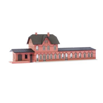 Unique Laser-Cut Bouwpakket - Station "Laarwald" - L: 334mm x B: 110mm x H: 105mm - TT / 1:120 (03-05-001)