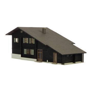 Unique Laser-Cut Bouwpakket - Station "Muot" (RHB)  - L: 212mm x B: 139mm x H: 89mm - H0 / 1:87 (10-0025-04)