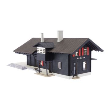 Unique Laser-Cut Bouwpakket - Station "Surava" (Rhb) - L: 350mm x B: 150mm x H: 125mm - H0 / 1:87 (10-0003-04)