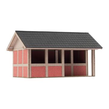 Unique Laser-Cut Bouwpakket - Bushalte "Veldhausen" - L: 81mm x B: 54m x H: 54mm  - H0 / 1:87 (01-04-002)