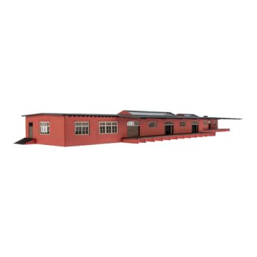 Unique Laser-Cut Bouwpakket - Goederenloods “Coevorden (NL)" - L: 630 mm x B: 230 mm x H: 90 mm - H0 / 1:87 (10-0010-04)
