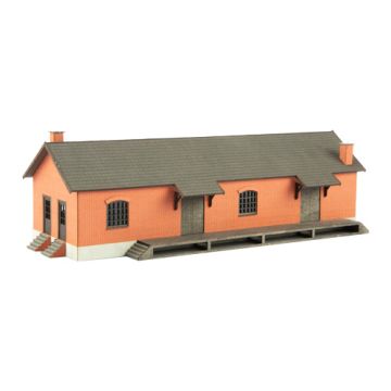 Unique Laser-Cut Bouwpakket - Goederenloods "Veghel" - Baksteen rood - L: 260mm x B: 117mm x H: 79mm - H0 / 1:87 (10-0030-04)