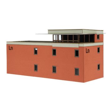 Unique Laser-Cut Bouwpakket - Seinhuis "Hamburg Langenfelde Nord" - L: 218mm x B: 98mm x H: 97mm - H0 / 1:87 (10-0020-04)