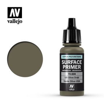 Vallejo Surface Primer - US Olive Drab - 17 ml (70.608)