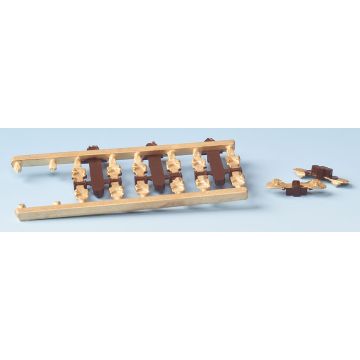 Weinert - Mein Gleis Gegoten messing geïsoleerde spoorverbindingen middenstuk met kunststof omgoten (8 stuks) - H0 / 1:87 (74018)