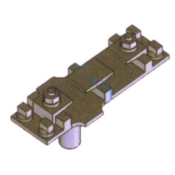 Weinert - Mein Gleis Gegoten messing plaat voor het bevestigen van spoorstaaf GLP 19 met wielgeleider bevestiging - H0 / 1:87 (74356)