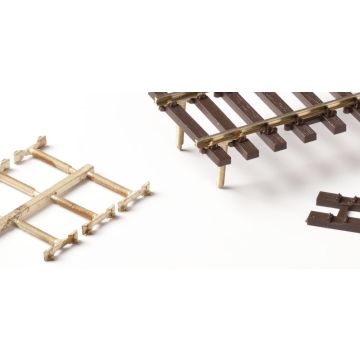 Weinert - Mein Gleis Spoorverbindingen met aangegoten schroeven voor module overgang (8 stuk) - H0 / 1:87 (74019)