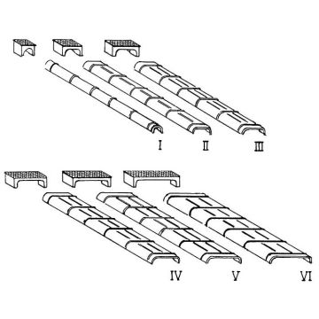 Weinert Modellbau Plaatstalen kanalen en rolboxen voor trekkabels in maat I tot VI - H0 / 1:87 (7207)