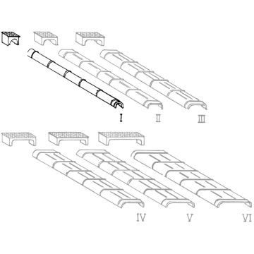 Weinert Modellbau Plaatstalen kanalen en rolboxen voor trekkabels in maat I - H0 / 1:87 (72071)