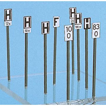Weinert Modellbau Kilometer afstandsborden een stopborden DB - H0 / 1:87 (7302)