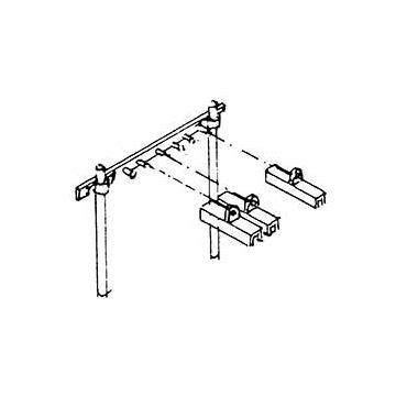 Weinert Modellbau Kabelrolhouder met enkelvoudige kappen - H0 / 1:87 (7214)