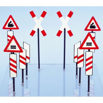 Weinert Modellbau Verkeersborden rondom spoorwegovergangen - H0 / 1:87 (3375)